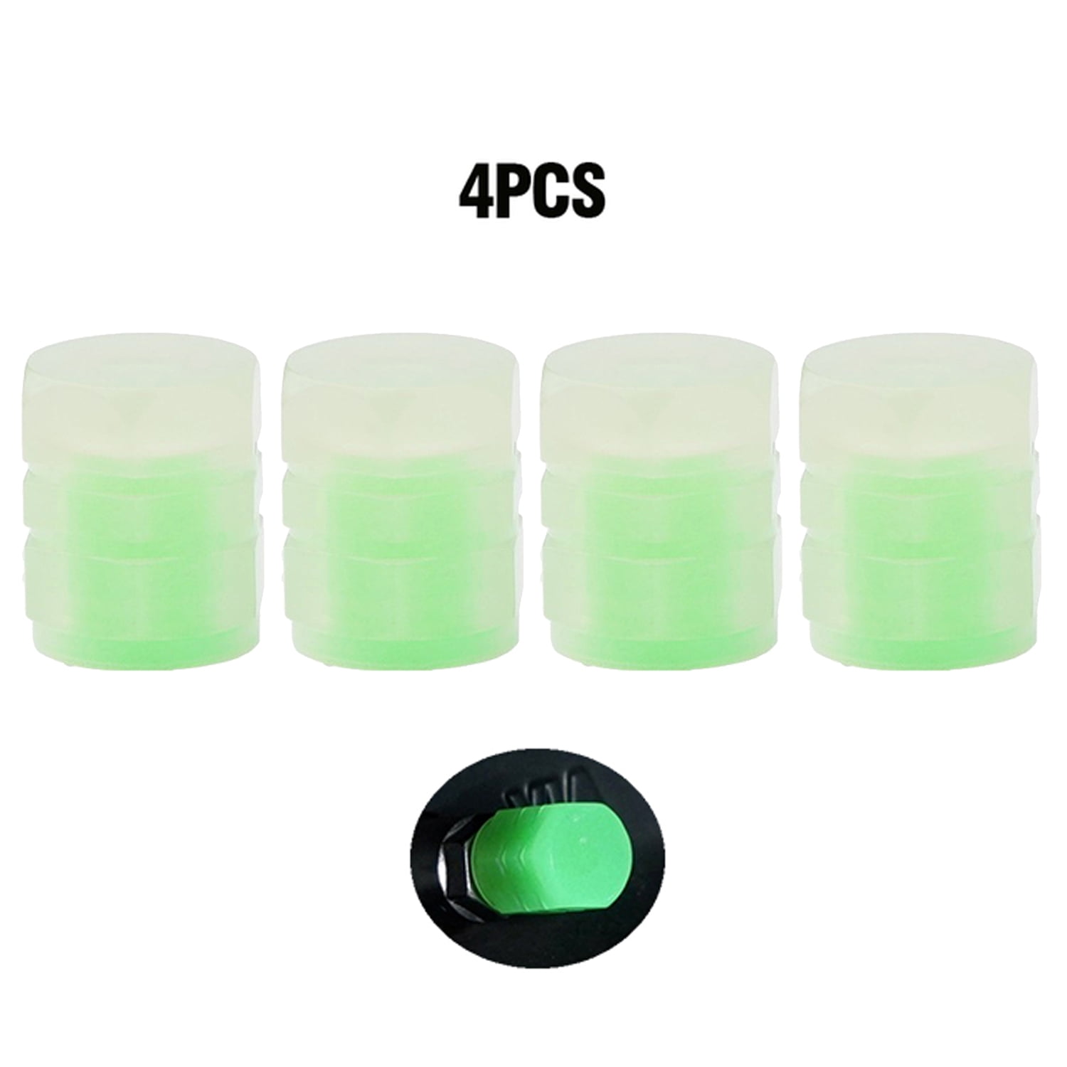 Homel 4Pcs/Set Luminous Valve Cap Plastic ABS Dust-proof
