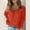 Orange, variant on Bnwani Loose Turtleneck Sweater Women Elegant Long Sleeve Knit V Neck Top Solid Color Orange Woman Sweater Size L(US:8)