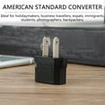 thumbnail image 2 of Universal EU To US AC Power Plug Adapter Adaptor Travel Converter Black Travel Wall Power Charger Converter, 2 of 8