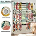 thumbnail image 3 of Yayeee Window Curtains Light Filtering 63"x42" Grommet Panel Pair Home Living Room Decor, Colorful Flowers, 3 of 7