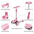 thumbnail image 2 of Allek Kick Scooter F01 with Foldable Adjustable Handlebar and Dual Color Anti-Slip Wide Deck for Kids 3-12 (Pink), 2 of 3