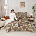 thumbnail image 4 of Manfei Fishing Hunting 3 Pieces Queen Comforter Set,Abstract Camouflage Ultra Soft Bedding Sets,Brown Green Bedding Comforter Set,Microfiber Teens Bedroom Decor,Reversible, 4 of 8