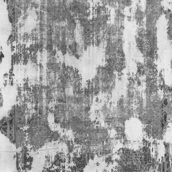 Ahgly Company Indoor Square Abstract Gray Modern Area Rugs, 7' Square