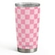 thumbnail image 1 of SANDJEST Vaso Térmico de Acero Inoxidable 20oz a Cuadros Rosas, 1 of 7