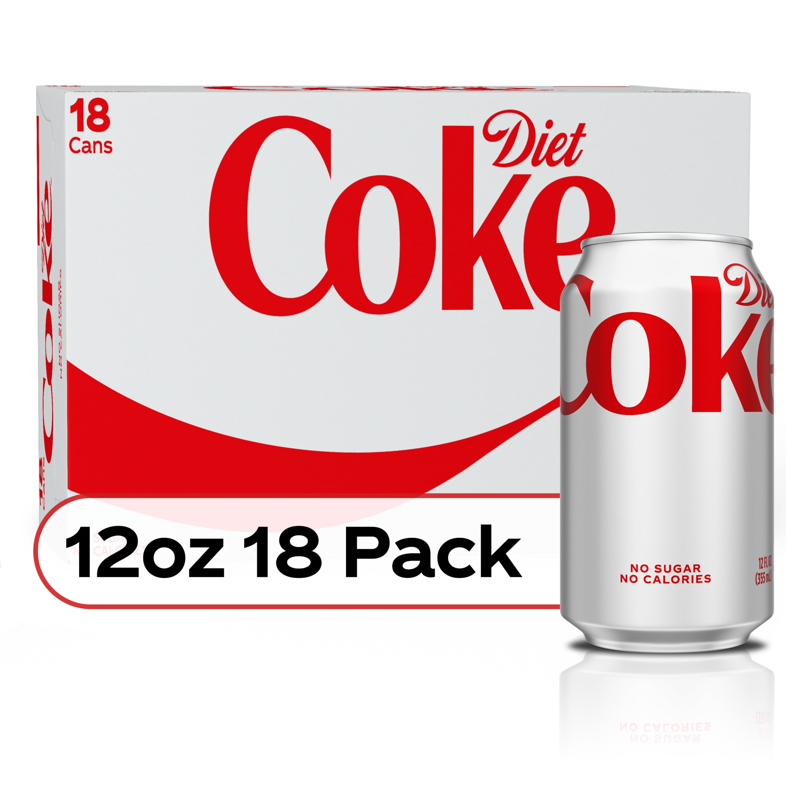 Diet Coke Soda Pop, 12 fl oz, 18 Pack Cans