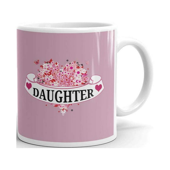 Daughter Gift From God Heart Flowers Coffee Tea Ceramic Mug Office Work Cup Gift 11 Oz