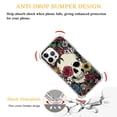 thumbnail image 3 of Floral Skull Case for iPhone 12 Pro Max,Aesthetic Art Design Pattern TPU Shock-proof Cover Case, 3 of 5