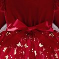 thumbnail image 5 of vigerkar Toddler Girls Tutu Dresses Velvet Tulle Dress with Sequin Long Sleeve Holiday Party Fall Winter Dress 2-4Y (Wine, 12-18 Months), 5 of 8