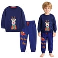 thumbnail image 5 of felwors Toddler Baby Boy Outfit Fall Winter Boy Clothes Long Sleeve Cute Cartoon Sweatshirts Pants Outfits (Blue,6-7 Years), 5 of 7