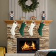 thumbnail image 2 of 18" Green and Ivory Knit Christmas Stockings,4 Pack, 2 of 6
