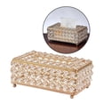 thumbnail image 4 of 2Pcs Shiny Tissue Box Napkin Holder Living Room Bathroom Home decor BLESIY soporte de tejido de cristal, 4 of 8
