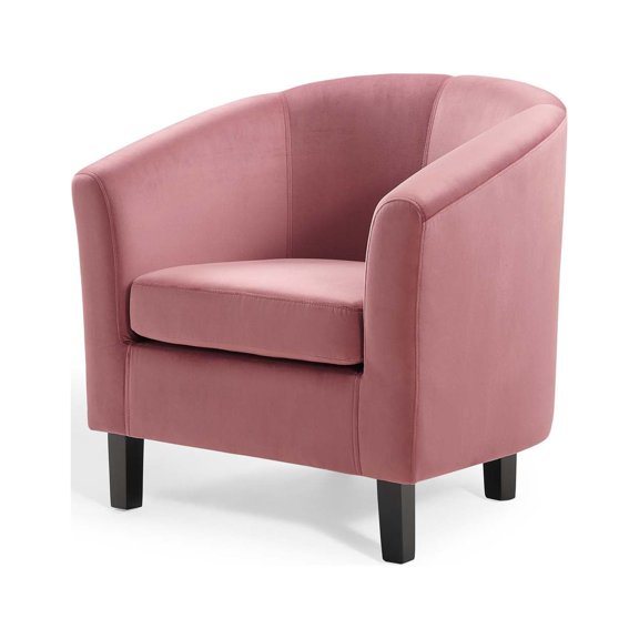 Armchair Accent Chair, Velvet, Pink, Modern Contemporary Urban Design, Living Lounge Room Hotel Lobby Hospitality