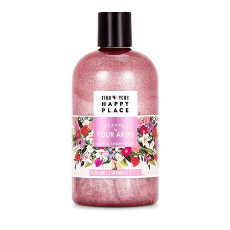 Find Your Happy Place Indulgent Bubble Bath And Shower Gel Wrapped In Your Arms Blush Rose and Magnolia 12 fl oz
