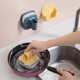 thumbnail image 2 of Cepillo de cocina montado en la pared con mango auto-adhesivo reutilizable, soporte de esponja para lavado de platos, herramientas de soporte, amarillo Feliz Sencillez, 2 of 5