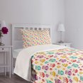 thumbnail image 5 of Ambesonne Owls Quilted Bedspread Set 2 Pcs, Flowers Nostalgic, Twin Size, Multicolor, 5 of 6