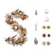 thumbnail image 2 of Herunwer Halloween Thanksgiving Decorations Artificial Leaf Garland Rattan Hanging Pumpkin Maple Leaf Garland Indoor Home Halloween Christmas Party Fireplace Decorations, 2 of 6