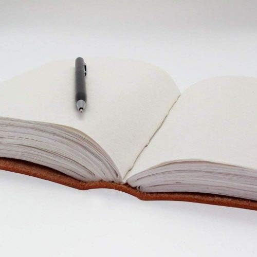 PRASTARA  Leather Journal Diary Seven Stone Sketchbook Notebook with Lock for Men Women