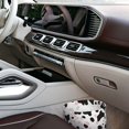 thumbnail image 7 of Round Car Trash Can 7×5.9in Waterproof, Durable, Not Easy To Fade, Easy To Install And Disassemble To Prevent Interior Pollution Simple Cow Print Pattern White Background, Pink And White_1, 7 of 7
