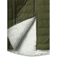 thumbnail image 6 of Ma Croix Womens Premium Hooded Puffer Jacket Reversible With Soft Faux Fur Windbreaker Fleece Sherpa Parka Short Coat, 6 of 8
