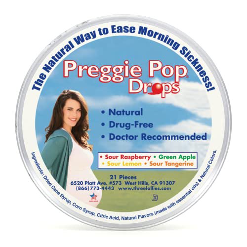 Preggie Pop Drops 21 Drops Morning Sickness & Nausea Relief during