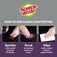 thumbnail image 3 of YANTONG Glass Cooktop Pads, Scratch-Free & Non-Abrasive Scrubbers for Glass or Ceramic Stovetops, Cleans Burnt-On Messes with Just Water, Reusable Dishwasher-Safe Design, 4 Pads, 3 of 5