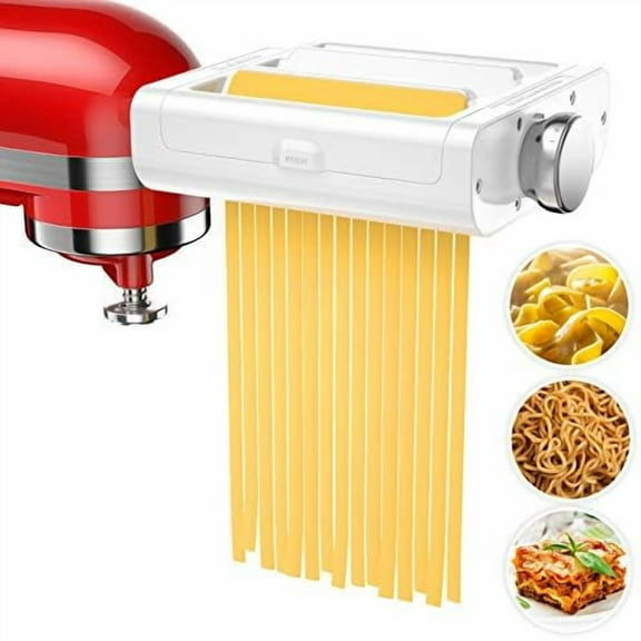 Pasta Maker Attachment for KitchenAid Stand Mixers -3 in 1 Set Pasta Attachments includes Pasta Roller, Spaghetti Fettuccine Cutter, Pasta Machine Attachment Accessories for KitchenAid