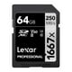 thumbnail image 1 of Tarjeta de Memoria Lexar 64GB SDXC 1667X UHS-II V60 U3 Velocidad 250MB/S, 1 of 2