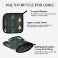 thumbnail image 3 of Yayeee Oven Mitts and Pot Holder Set of 2 Heat Resistant Kitchen Gloves Baking Hot Pad, Green Christmas Trees, 3 of 5