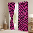 thumbnail image 3 of Homewish Boys Girls Animal Zebra Print Curtains Pack of 2 (42x84 Each),Abstract Geometric Stripes Curtains Blackout,Black Pink Bedroom Curtains,Microfiber Bedroom Decor, 3 of 6