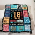 thumbnail image 2 of LHSHID 18 Year Old Boy Gift Best Birthday Gifts for 18 Year Old Boy 18 Year Old Boy Birthday Gifts Boys Age 18 Gifts Ideas 18 Yr Old Gifts for Boys 18th Birthday Decorations for Boys Blanket 50x60in, 2 of 5
