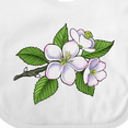 thumbnail image 4 of Inktastic Beautiful Apple Blossom Flowers on Branch Boys or Girls Baby Bib, 4 of 4