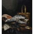 thumbnail image 2 of Abraham van Beyeren 15x16 Gold Ornate Wood Frame and Double Matted Museum Art Print Titled - Dead Fish, 2 of 4