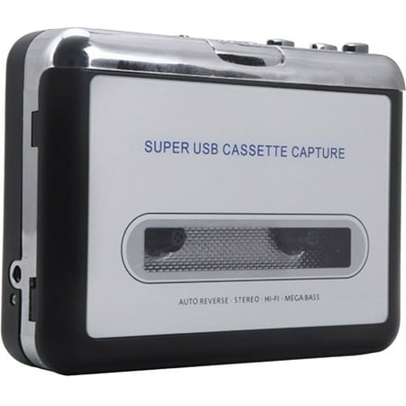 HDE Tape-to-MP3 Retro Cassette Player USB Portable Tape Deck Capture MP3 Audio via USB Includes Headphones and