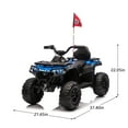 thumbnail image 2 of Ambifirner 24V Kids Electric Motorcycle Ride on ATV with Decorative Flags, 3 Wheeler Power Wheel, w/LED Lights, EVA Tires, High & Low Speed, Horn, Music,Red, 2 of 9