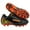 Black/Orange, variant on Vizari Blaze FG Kids Soccer Cleats | Lightweight Synthetic Leather Upper | Two-Tone Color for Boys & Girls | Available in Multiple Sizes - Black/Orange, 3