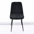 thumbnail image 4 of Shell Chair Covers Stretch,Mid Century Modern Dining Chair Slipcovers Removable Washable Anti-Dust Velvet Lounge Armless Chair Protector for Kitchen Living Room-4 Pcs-black, 4 of 7