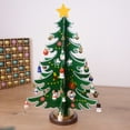 thumbnail image 1 of Árbol de Navidad de Madera de Contrachapado, Hecho a Mano, Regalo para Niños, Decoración de Escritorio y Ventana, Verde Grande, 1 of 7