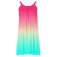 thumbnail image 4 of Honeeladyy Womens Summer Printed Sleeveless Mini Sundress A Line Wide Strap Beach Dresses Hot Pink XL, 4 of 4