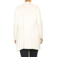 thumbnail image 4 of Women's Plus Size Casual Long Sleeves Loose Fit Side Pockets Solid Cardigan, 4 of 5