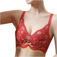 thumbnail image 5 of Busydd Bras for Women Older Full Coverage Wireless Bras for Women Comfort Supportive Front Closure Bras Fashion Floral Seamless Everyday Bra No Underwire, 5 of 5