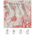 thumbnail image 5 of Coastal Red Wrap Around Bed Skirts for California King Bed 18" Drop,Bed Skirt with Adjustable Elastic Belt Dust Ruffle Bed Valance for Bedroom Nautical Coral Seahorse Starfish Shell Bed Frame Cover, 5 of 7