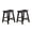 Black, variant on Solid Wood Saddle Seat Dining Stools / Suitable for Casual Settings