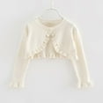 thumbnail image 2 of Vividxx Girls Knit Cardigan Sweater Autumn Casual Outerwear Baby Kids Tops Soft Comfortable Lightweight Layering Coats For Summer Fall Solid Color O-Neck Boho Dailywear, 2 of 4