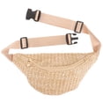 thumbnail image 1 of GOOHOCHY Riñonera de verano de tejido de paja sintética, tipo bandolera, ideal para senderismo, correr y trotar., 1 of 8