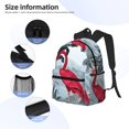 thumbnail image 3 of Pofeuu Flamingo On The Jungle Print Laptop Backpack Travel Canvas Backpack for School Lightweight and Comfortable Backpack College Backpack Schoolbag, 3 of 6