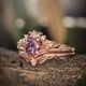 thumbnail image 2 of 2PC Set Mujeres Brillante Amatista Circonio Anillo de Promesa Anillos de Boda de Compromiso Anillo Sets, 2 of 2