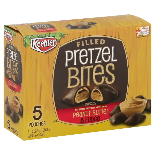Keebler Peanut Butter & Fudge Filled Pretzel Bites, 1.2 Oz., 5 Count