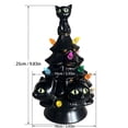 thumbnail image 3 of Yashow Elite Halloween Decoration Ornament, Light Up Black Cat Resin Tree Table Centerpieces, 9.83 Inch Spooky Home Decor Accessories for Desk, Mantel, and Shelf Display, 3 of 7