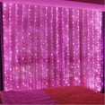 thumbnail image 1 of Cortina de luces LED de alambre de cobre con control remoto por USB, 3 x 3 luces con gancho, para decoración de bodas y dormitorios de Navidad, 1 of 1