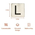 thumbnail image 6 of Stiles Crossword Letter Tiles, Wooden Wall Decor, 3.5 Inch, Rustic, Letter L, 6 of 7